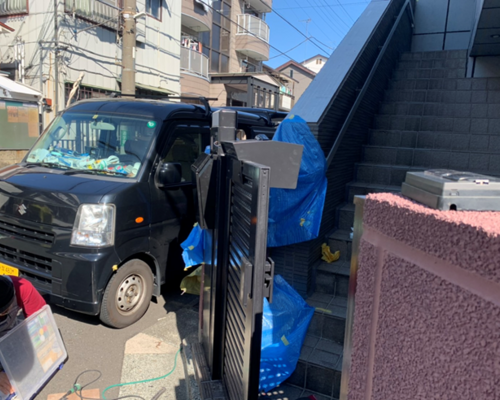 施工中　ポスト